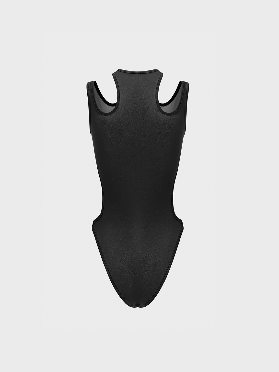 Edgy Black Totem Cut Out Cyberpunk Bodysuit