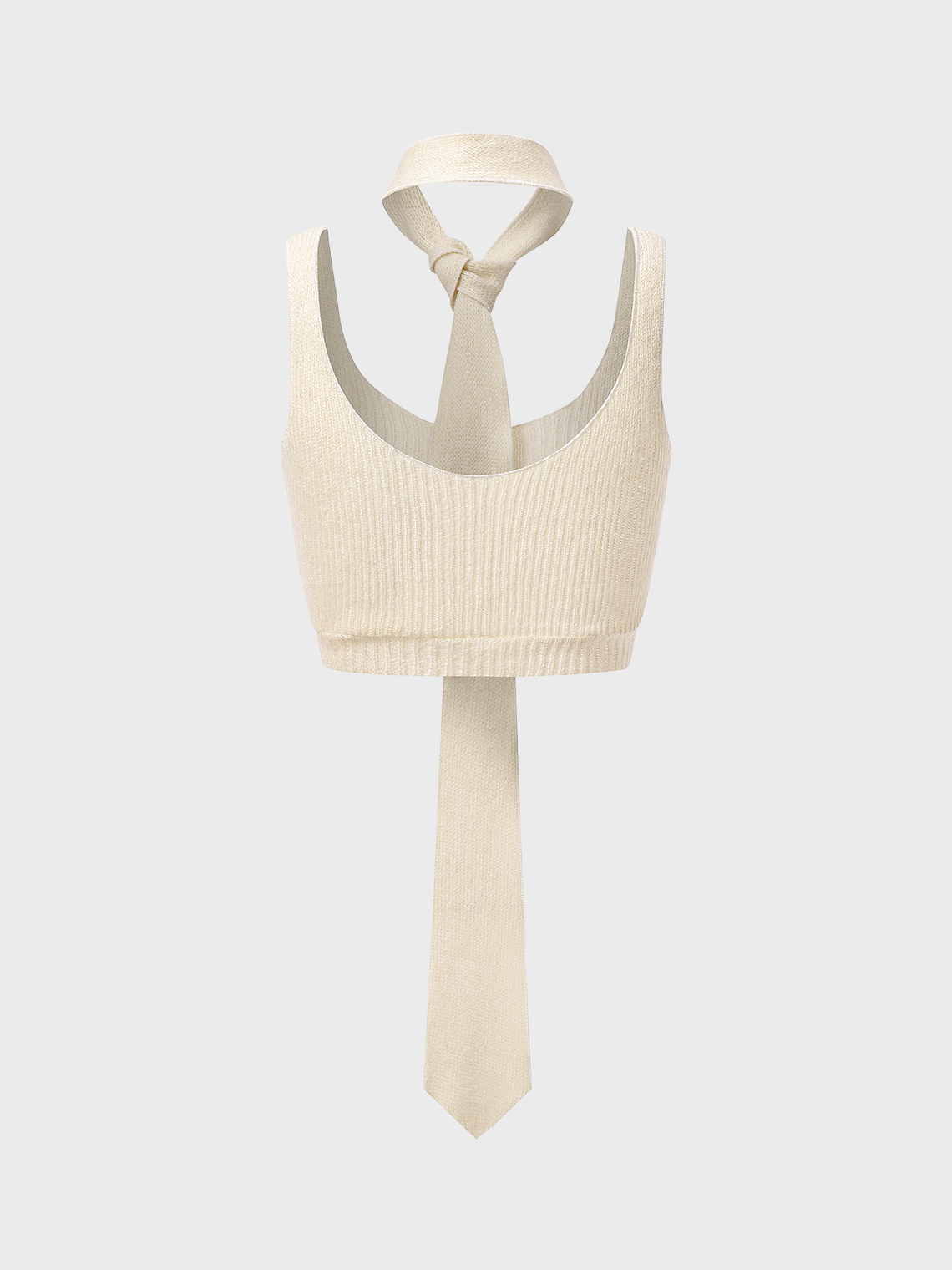 Y2K Khaki Backless Cut Out Top Sweater