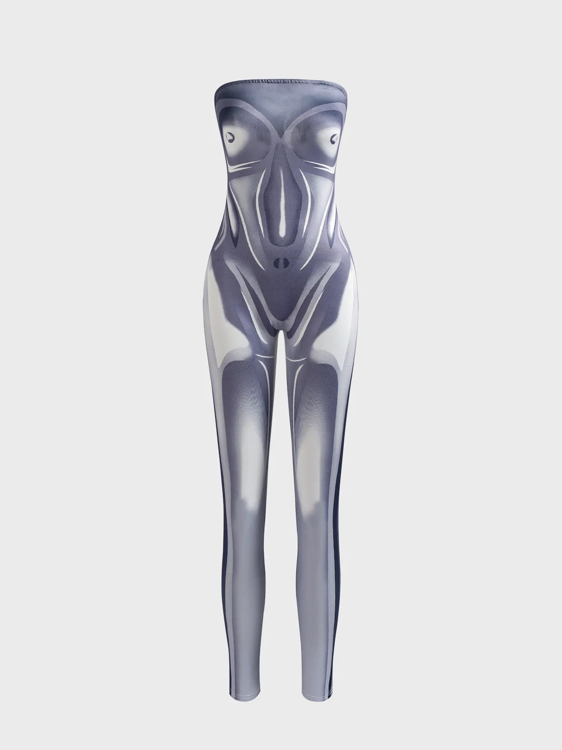 Strapless Human Body Tube Jumpsuit