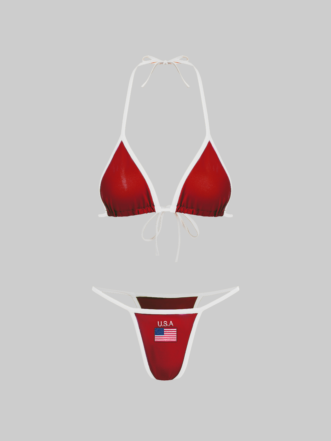 Jersey USA Color Block Bikini