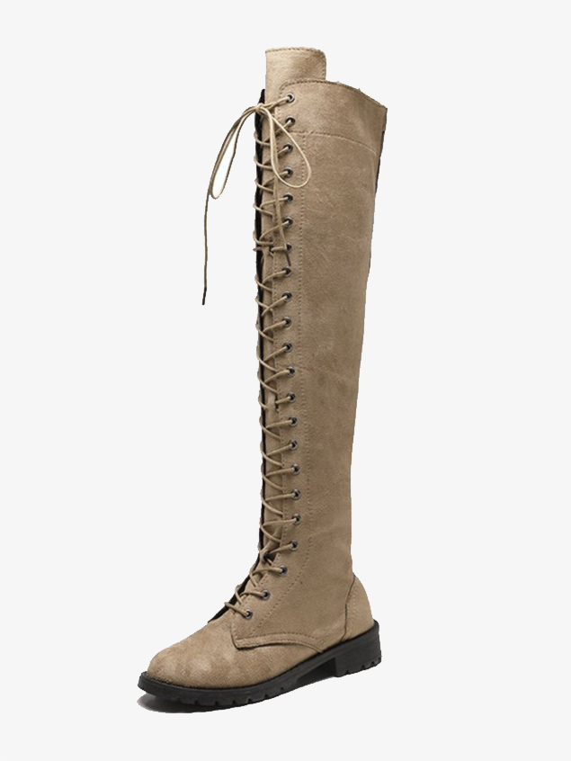 Autumn &Winter Lace Up Suede Plain Outdoor Boots