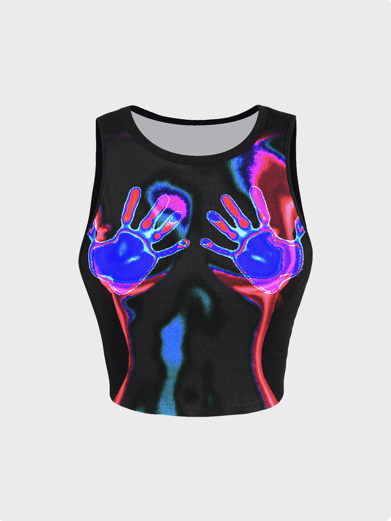 Crew Neck Human Body Tank Top