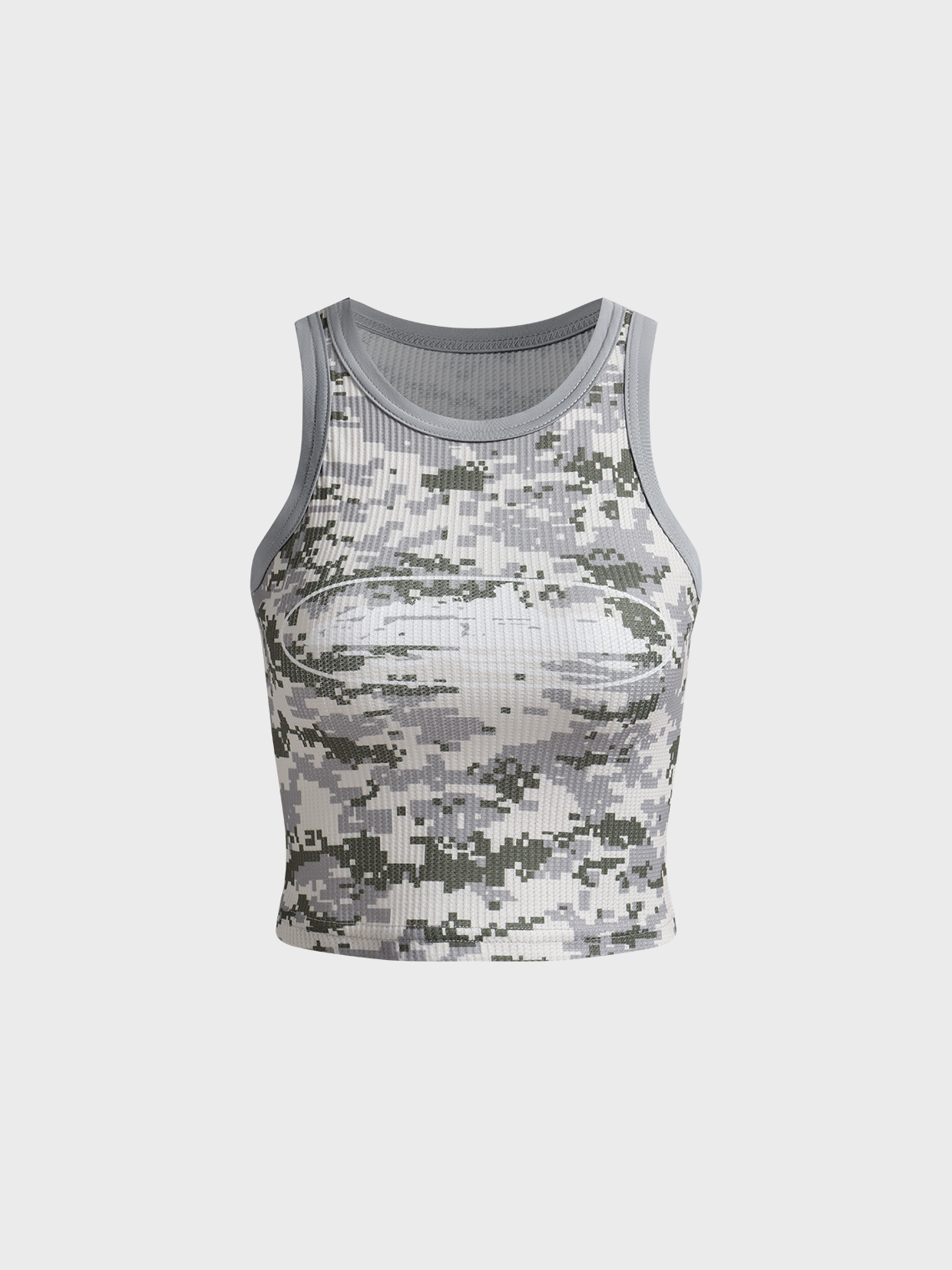 Camo Crew Neck Tank Top