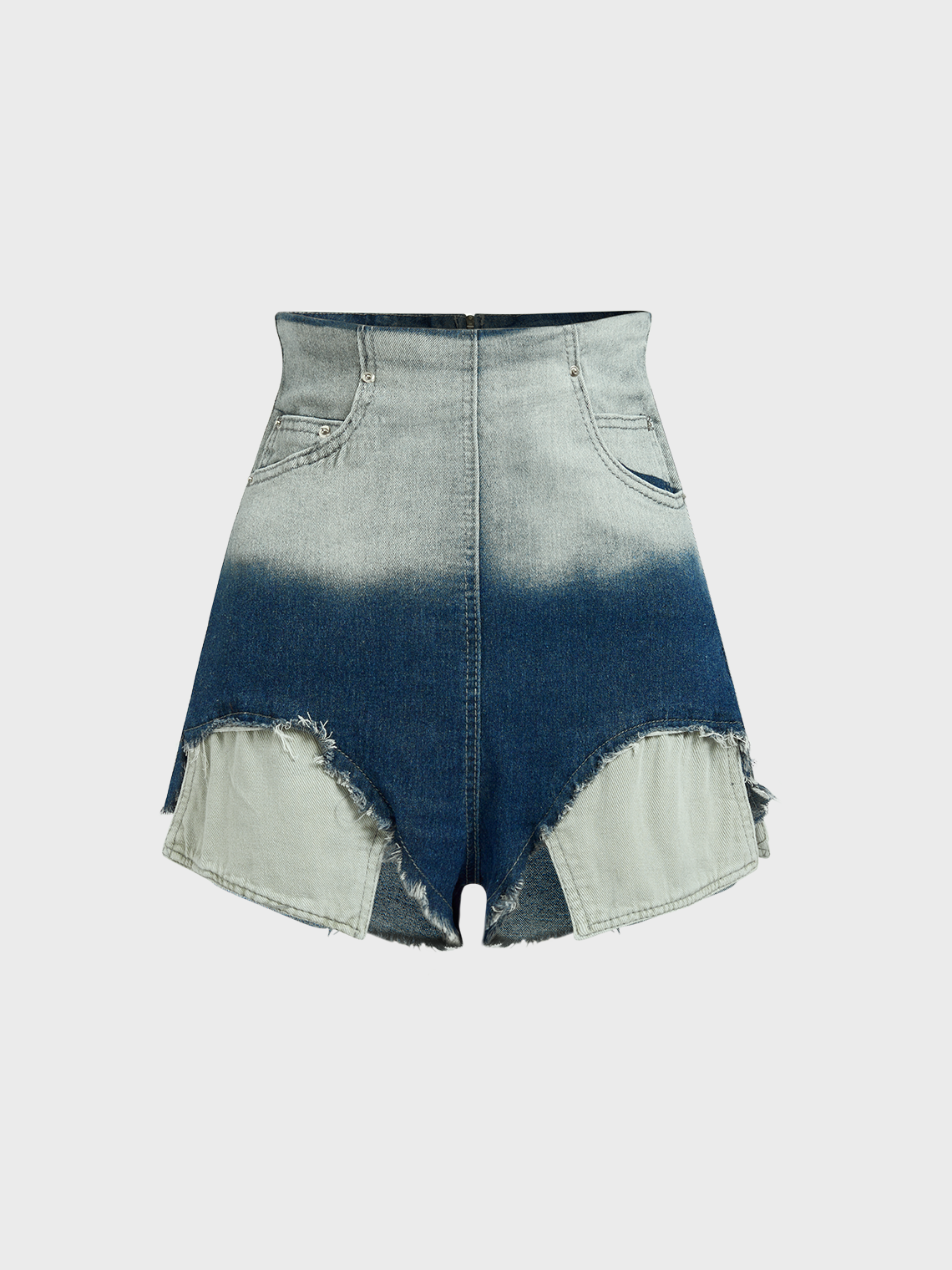 Denim Ombre Legging Denim Shorts