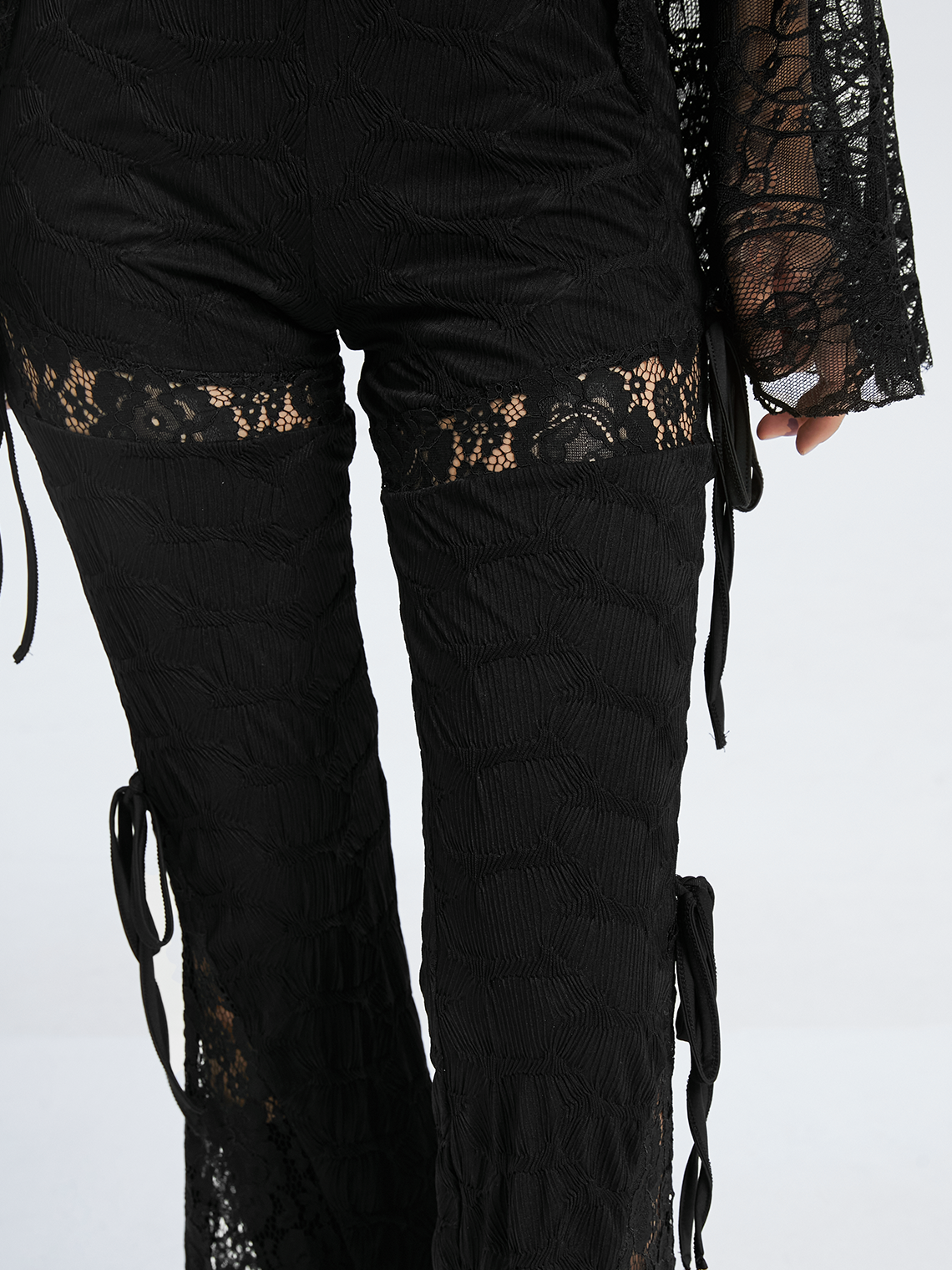 Jacquard Bell-Bottomtrousers Pants