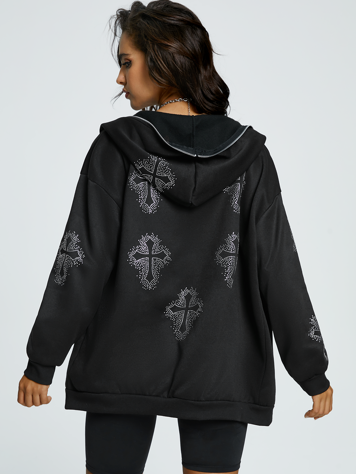 Cross Abstract Long Sleeve Hoodie