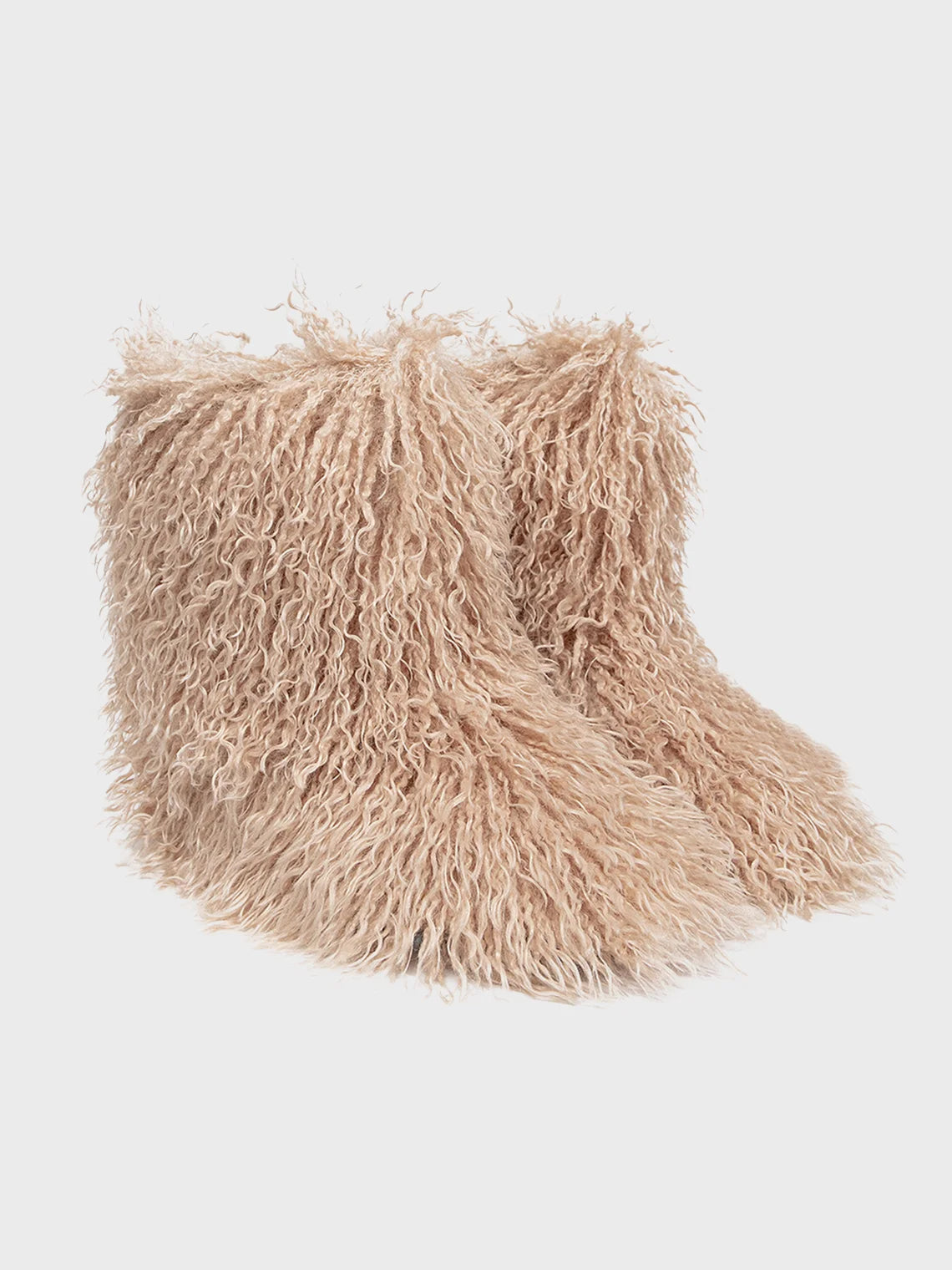 Fuzzy Faux Fur Ankle Plain Snow Boots