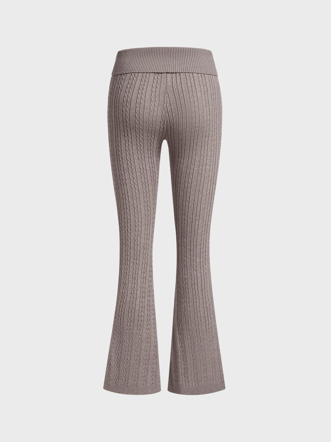 Texture Fabric Plain Bell-Bottomtrousers Pants