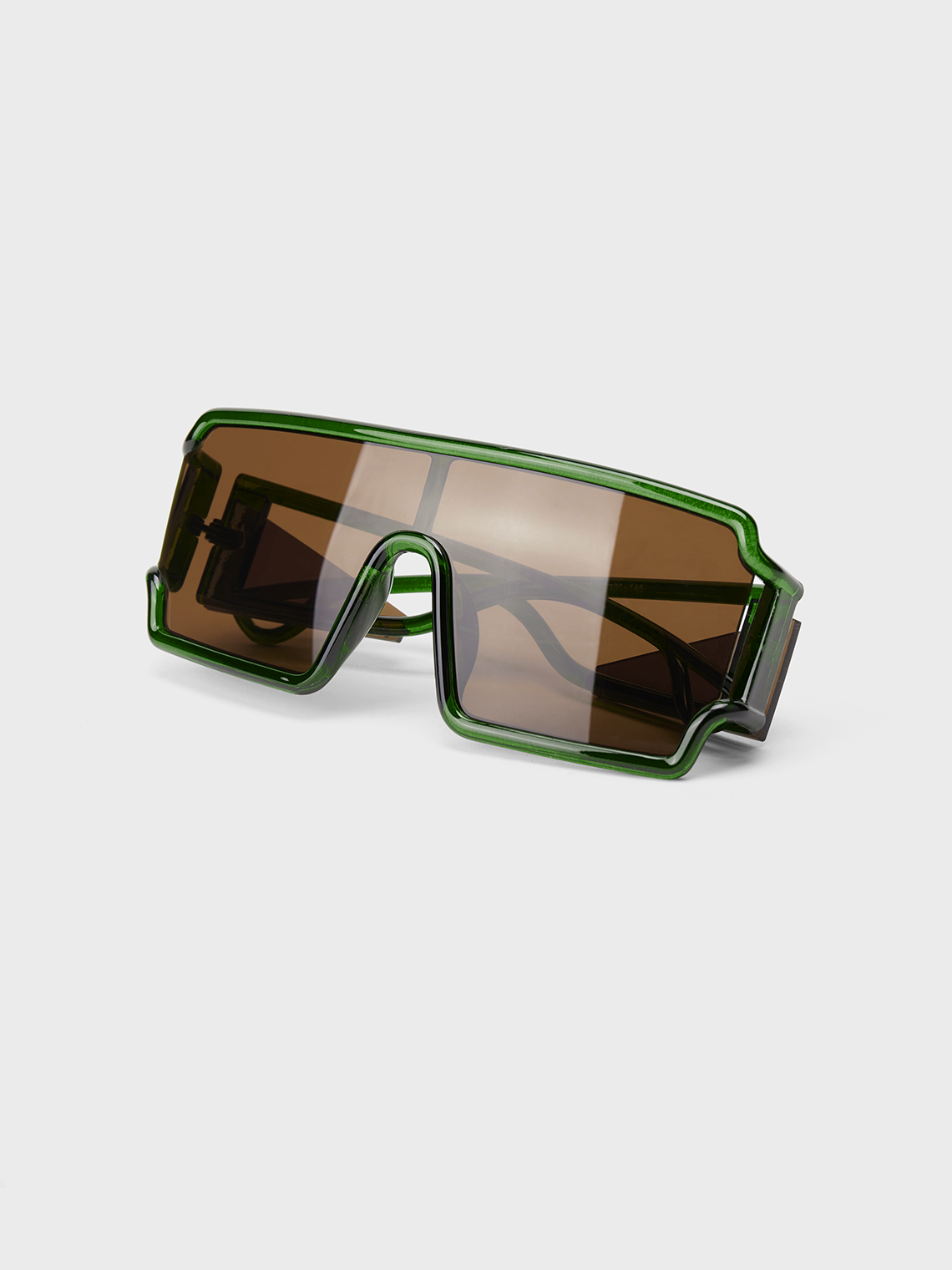 Square Frame Plastic Plain Sunglasses