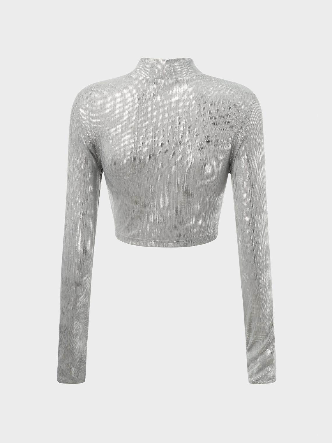 Casual Silver Top T-Shirt