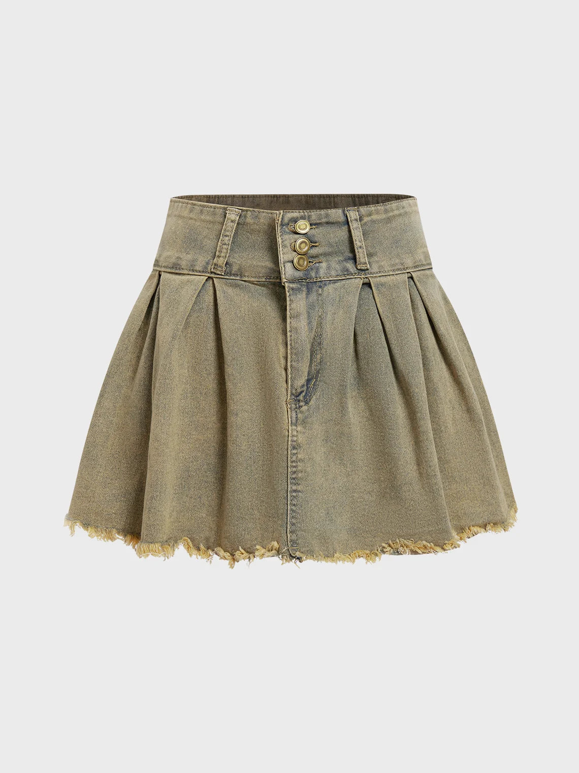 Denim Plain Short Skirt