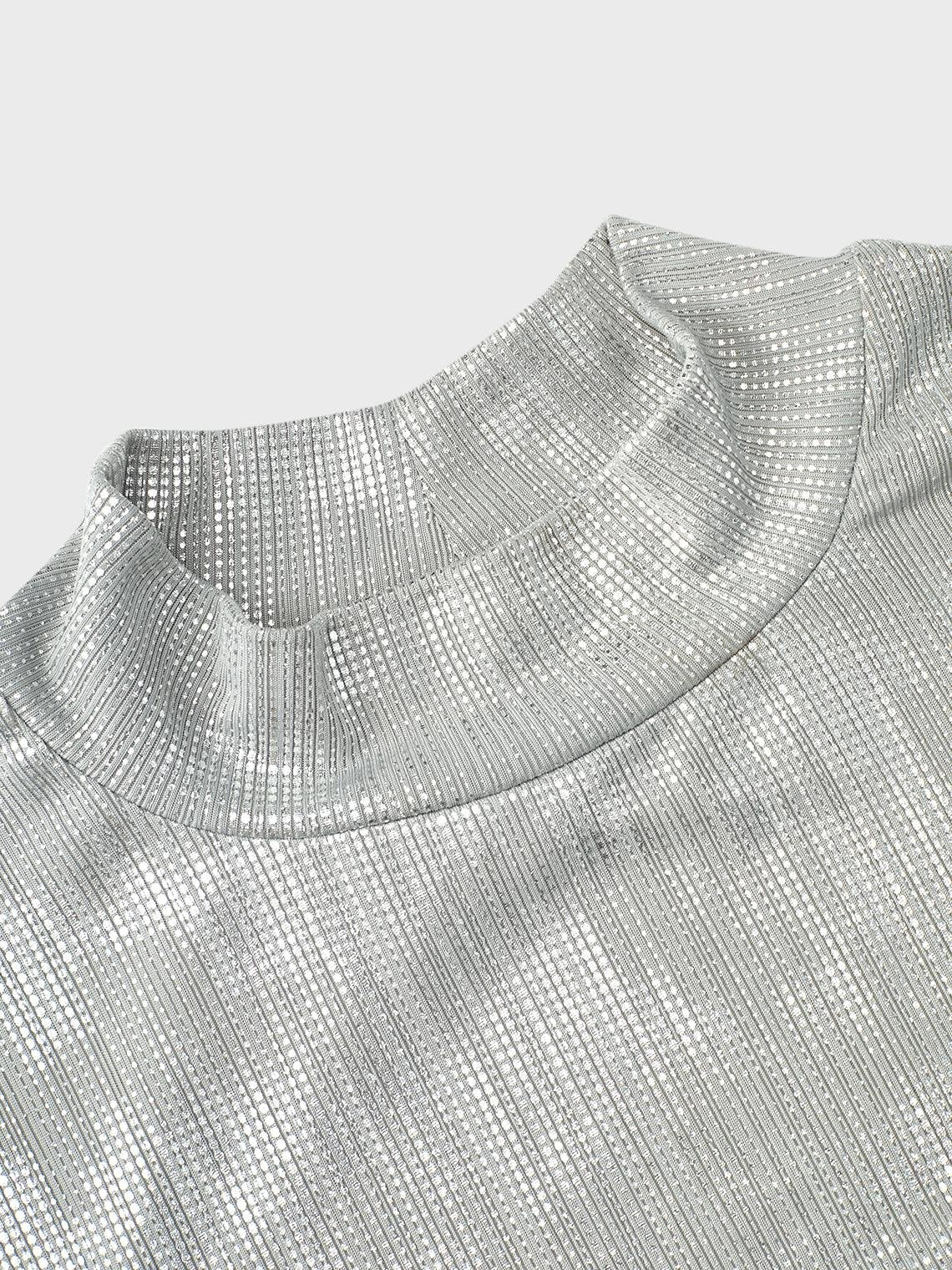 Casual Silver Top T-Shirt