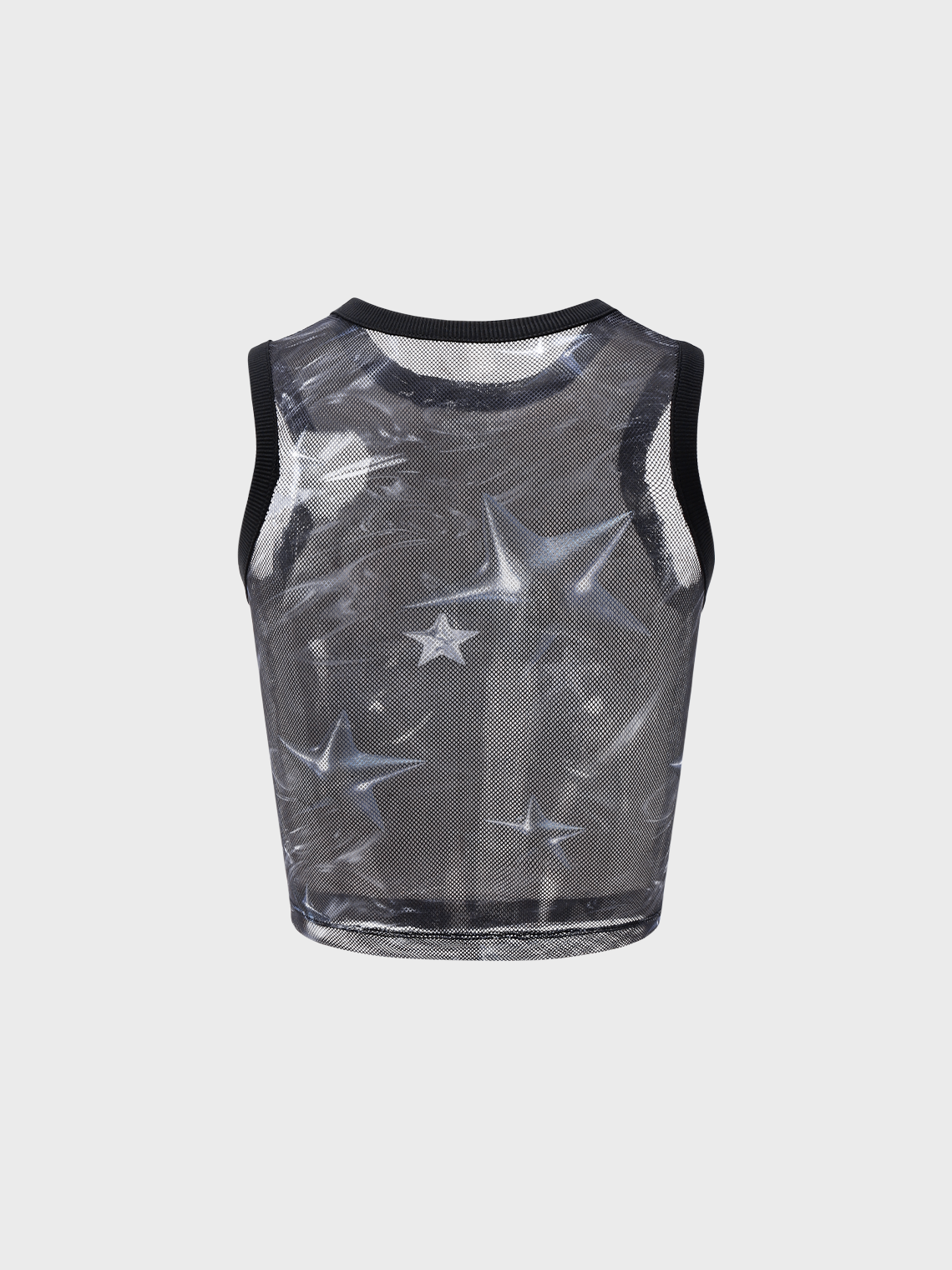 Street Blue Mesh Cyberpunk Top Tank Top & Cami