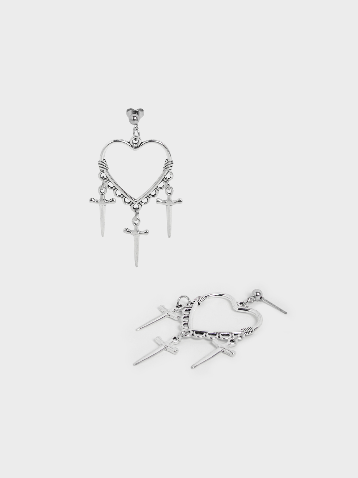 Punk Silver Accessory Earrings