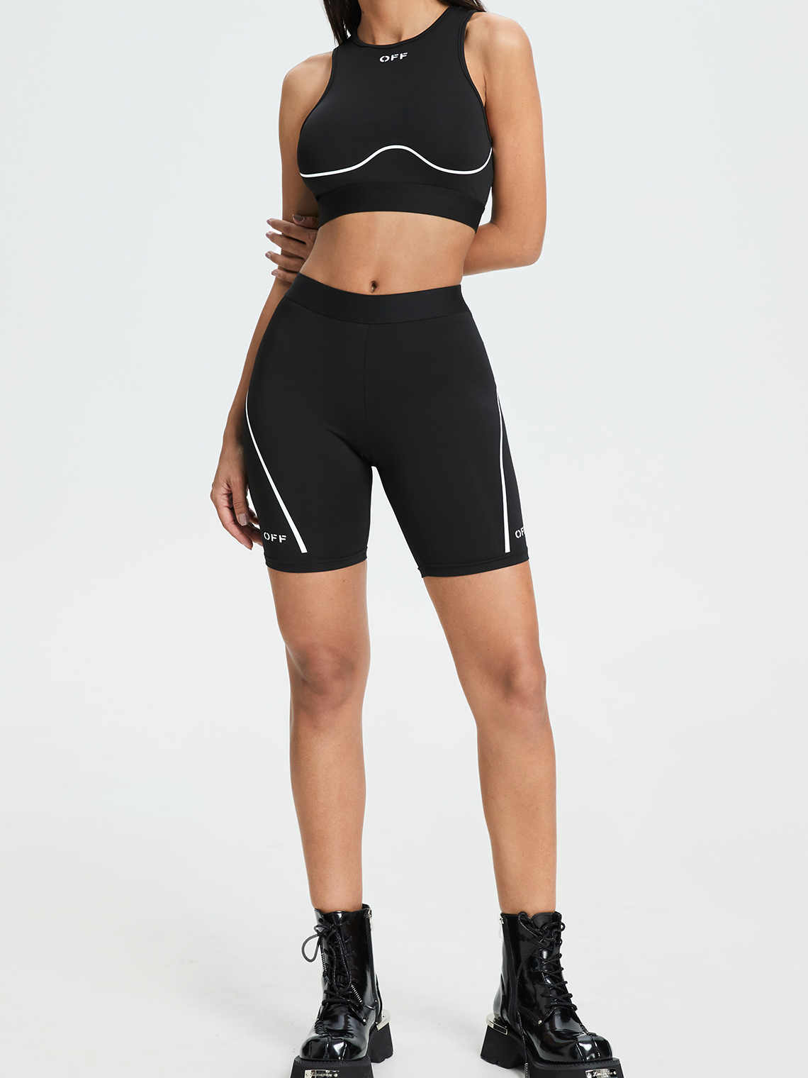 Activewear Street Black Letter Two-Piece Set