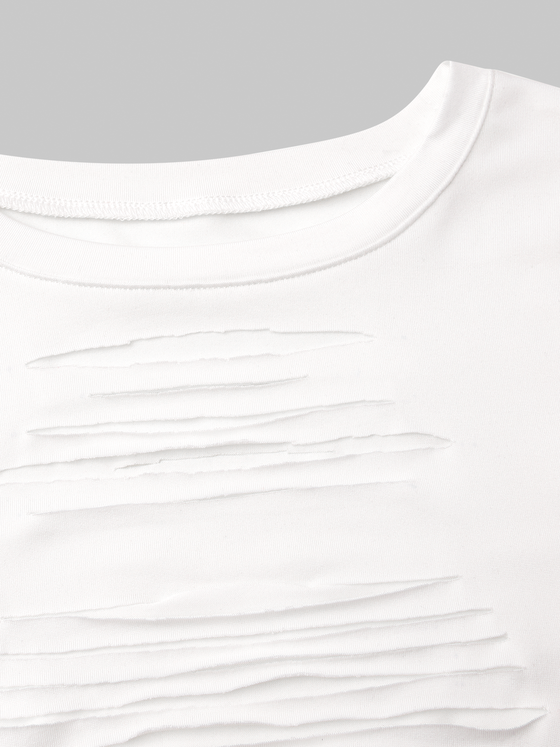 Street White Cut out Top T-Shirt