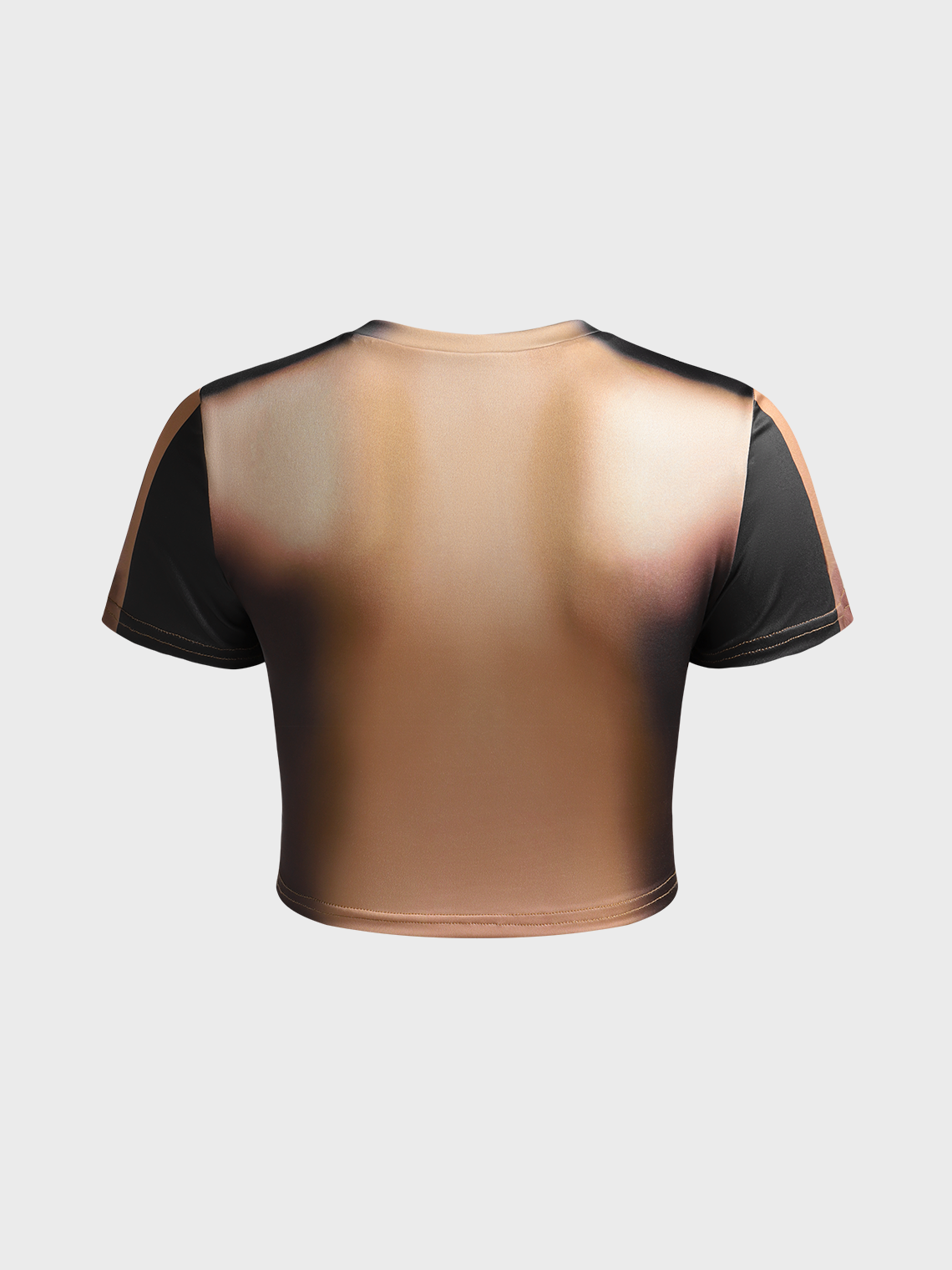 Edgy Brown Body print Top T-Shirt