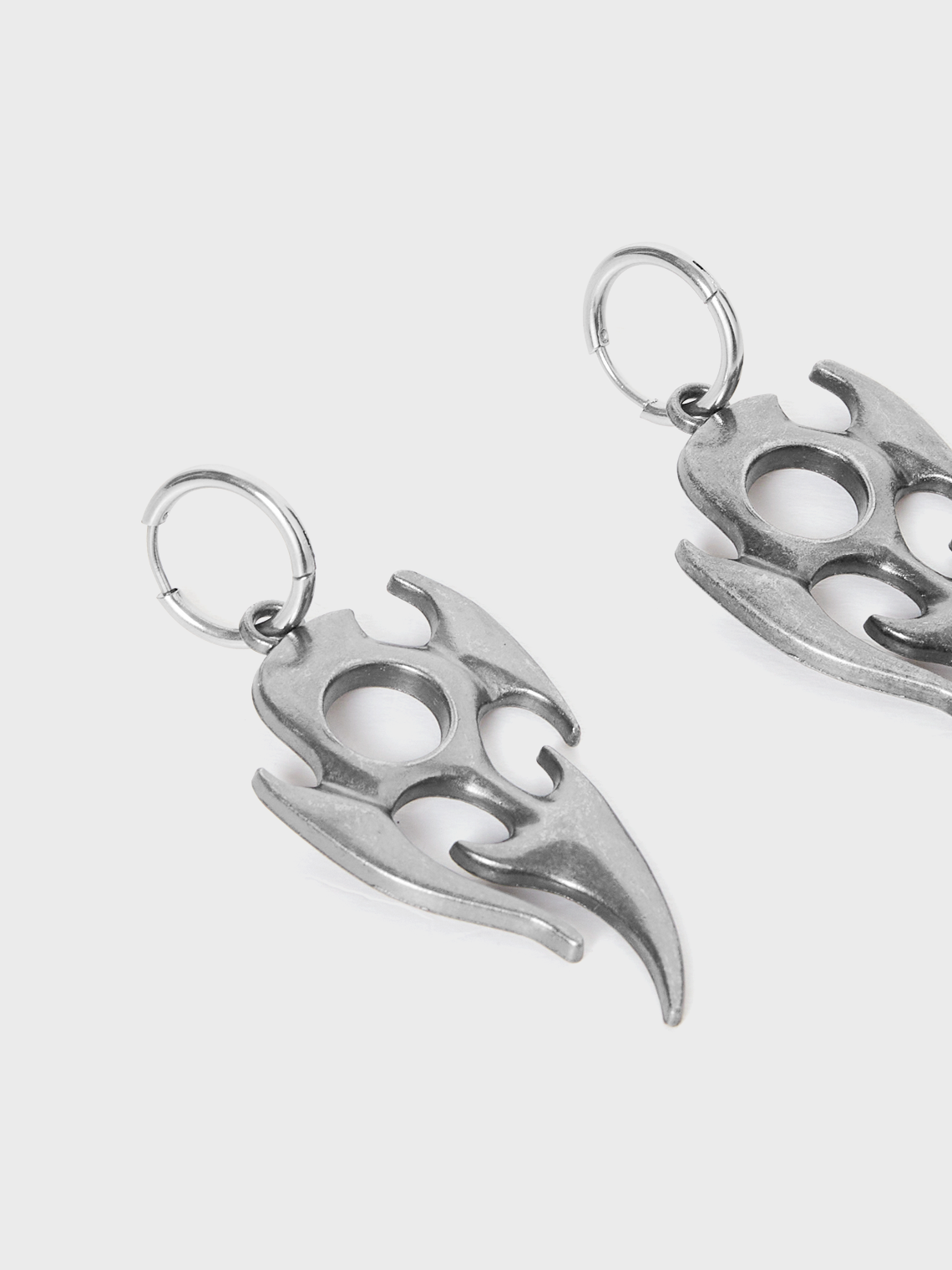 Street Silver Accessory Earrings