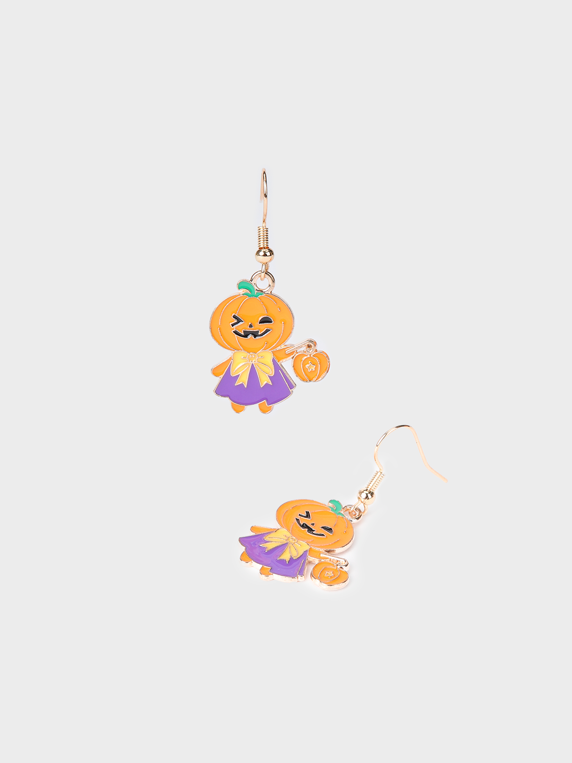 Halloween Metal Pumpkin Pattern Earrings