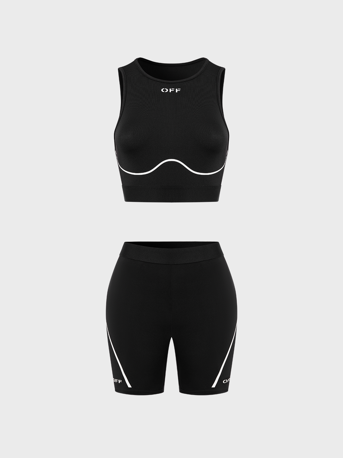 Activewear Street Black Letter Two-Piece Set