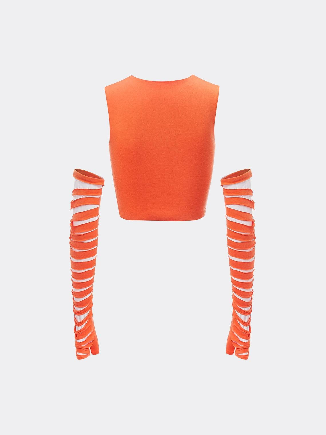 Orange Top Women Top