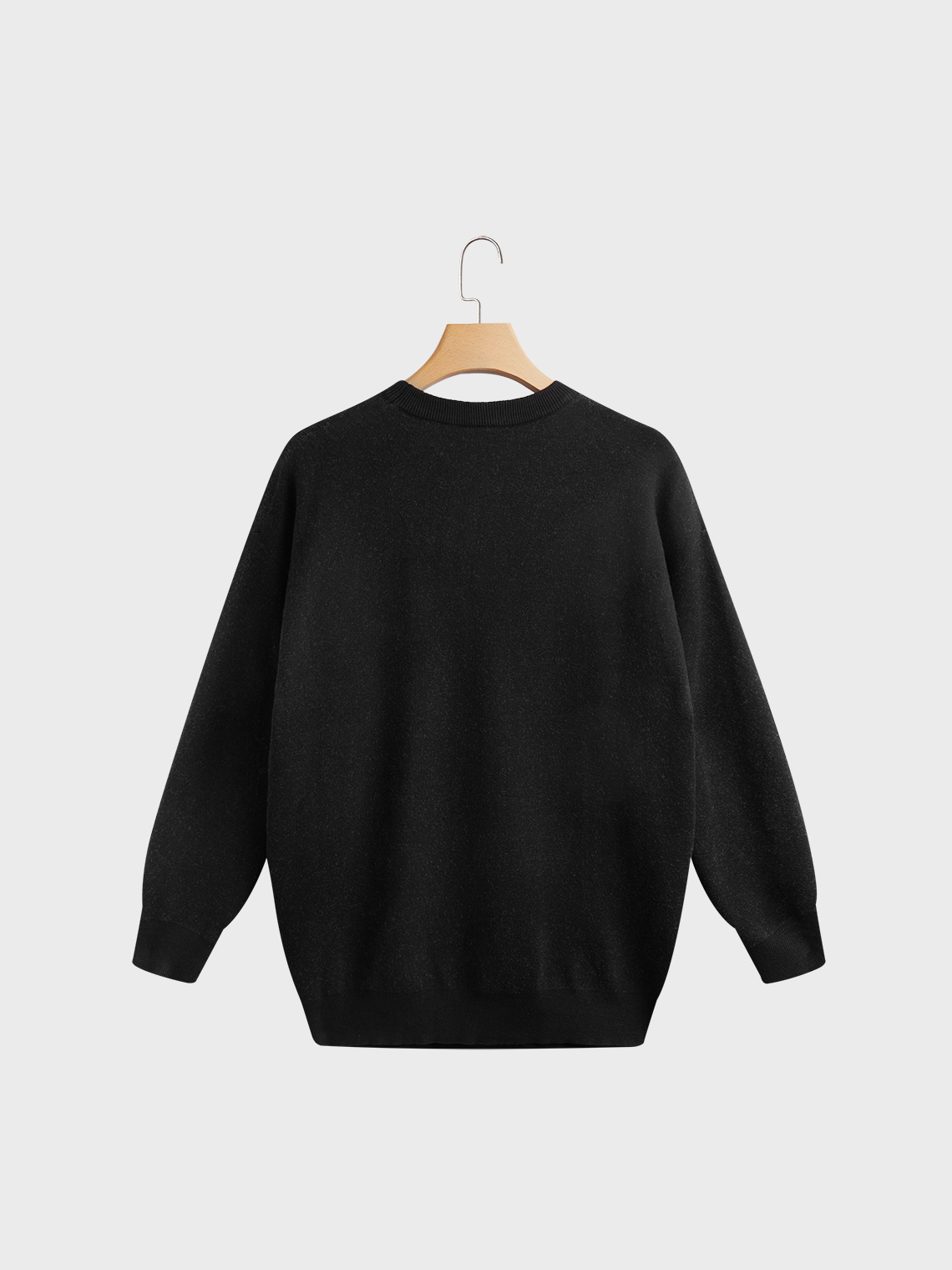 Crew Neck Figure Long Sleeve Sweater