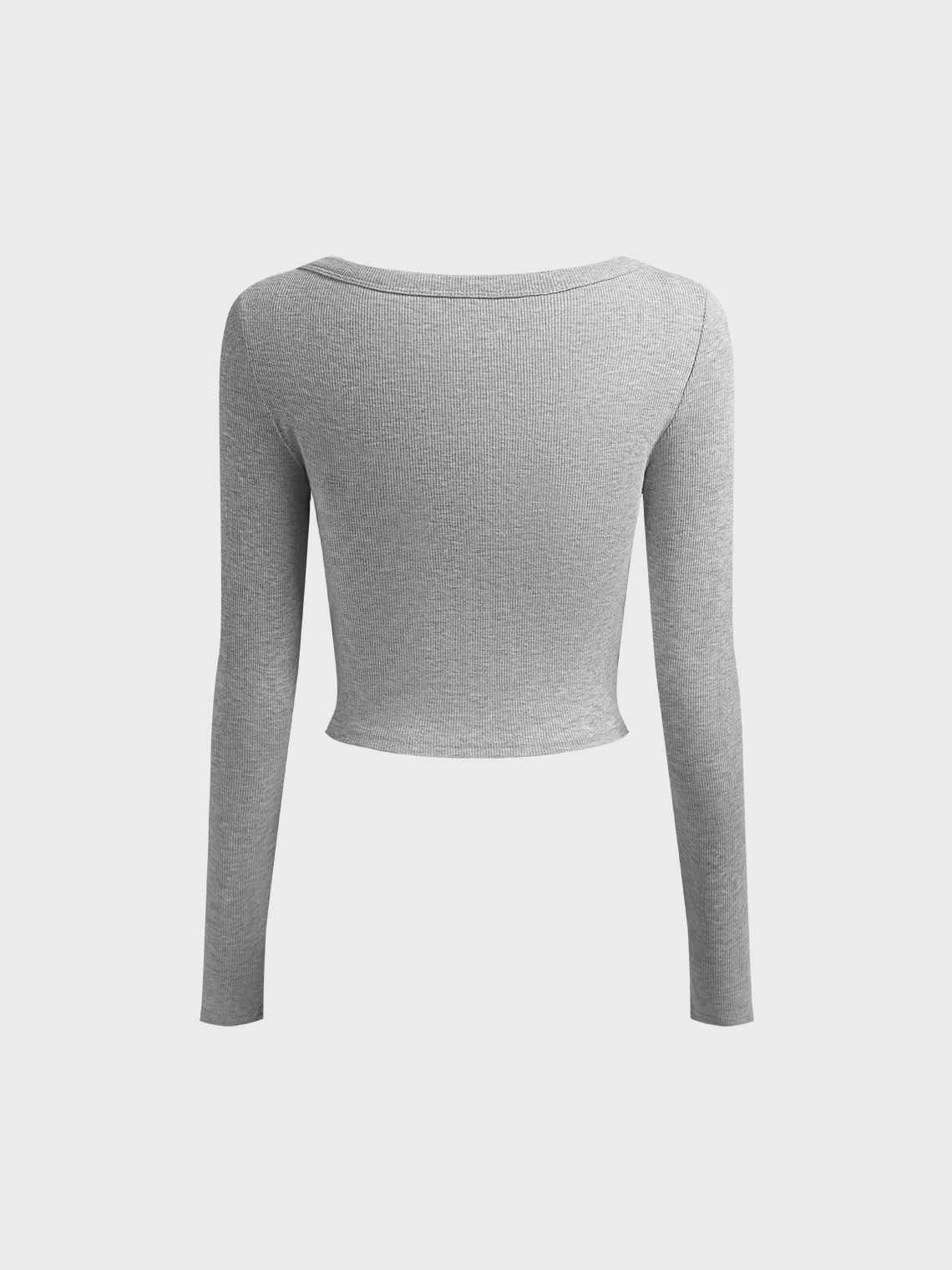 Activewear Basic Crew Neck Plain Long Sleeve T-Shirt