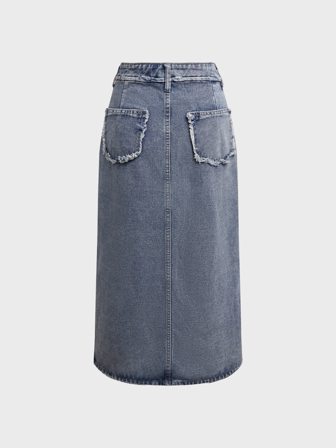 Plain Maxi Denim Skirt