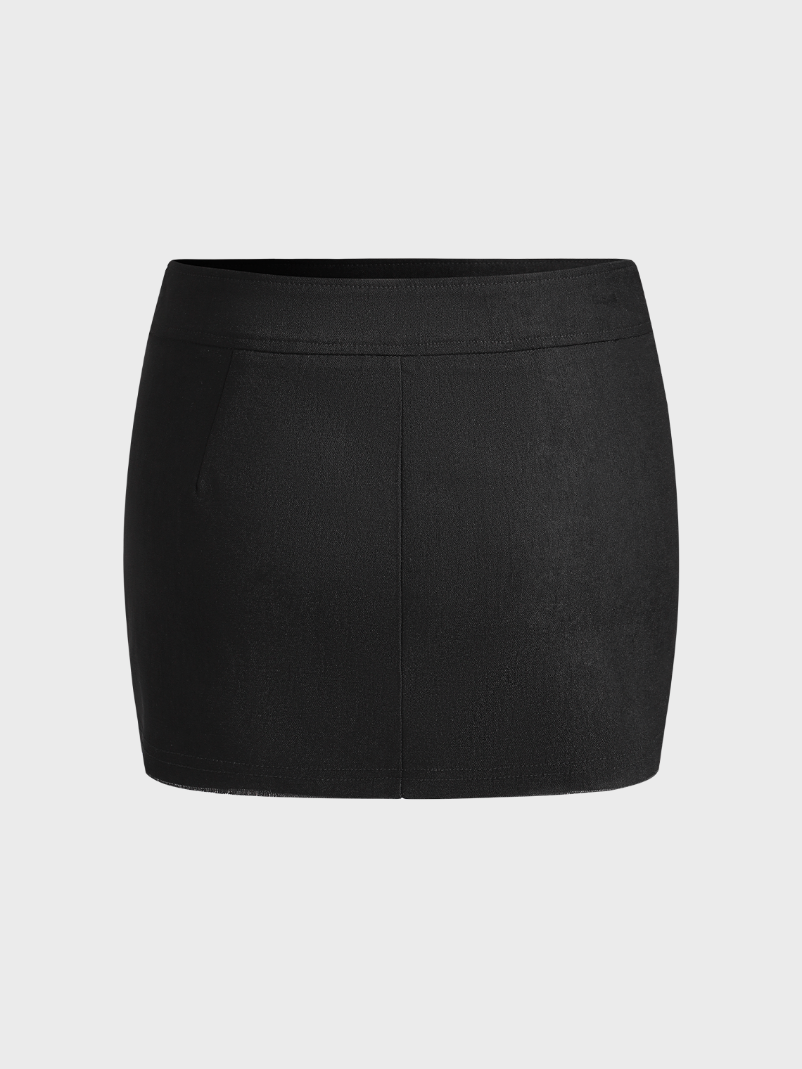 Street Black Letter Raw edge Bottom Skirt