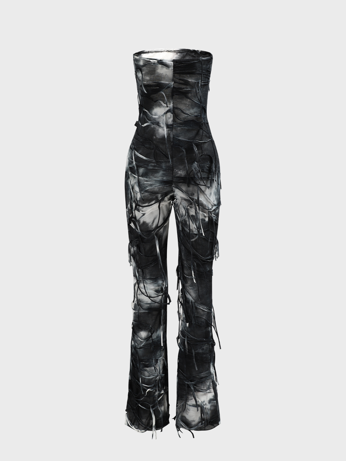 Strapless Tie Dye Sleeveless Jumpsuit