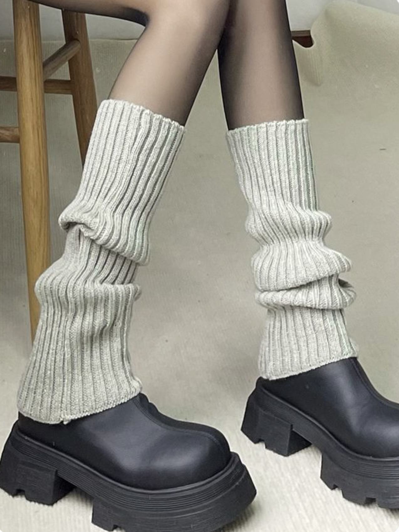 Knitted Plain Leg Warmers