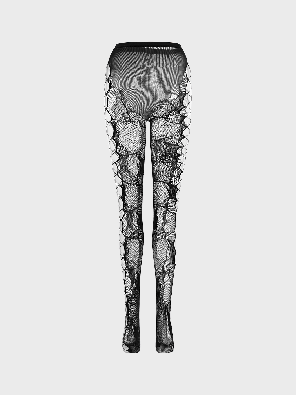 Mesh Cut Out Plain Tights