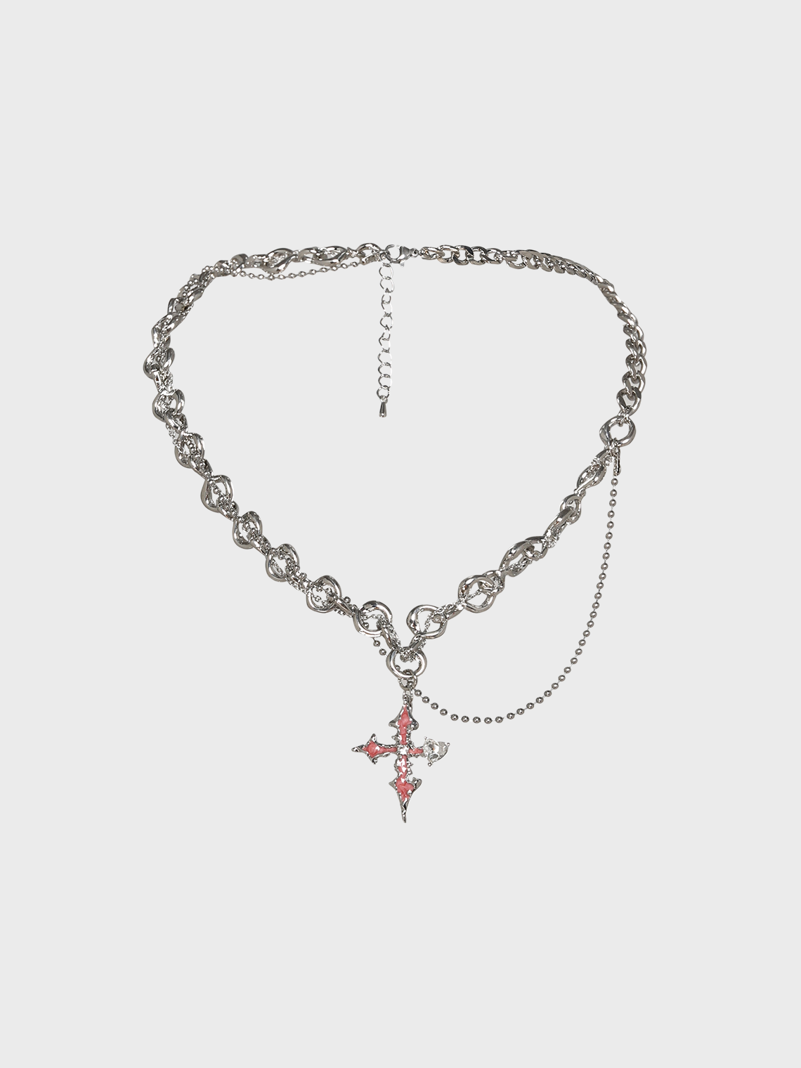 Metal Cross Abstract Necklace