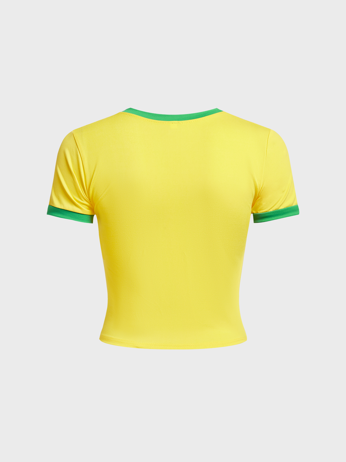 Brasil Crew Neck Color Block Short Sleeve T-Shirt