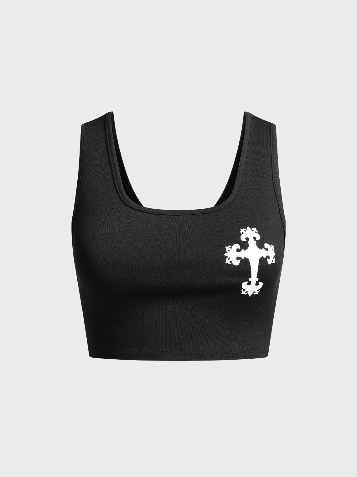 Activewear Street White Cross print Two-Piece Set