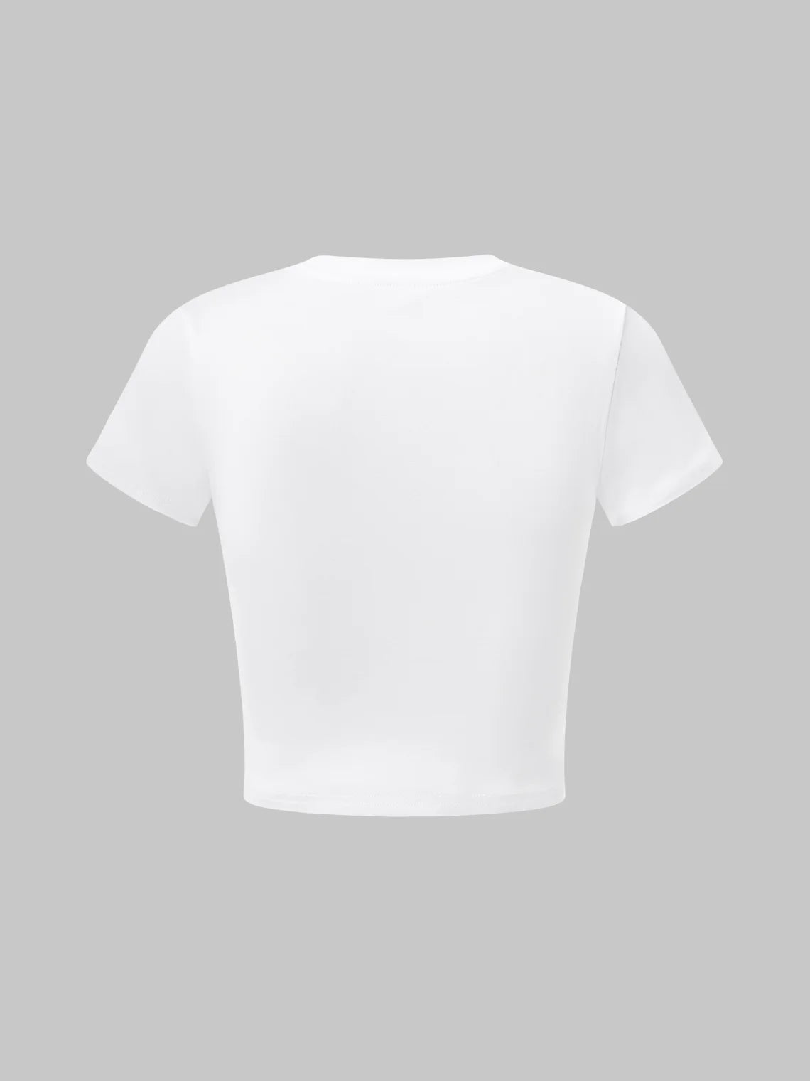 Y2K White Body Print Top T-Shirt