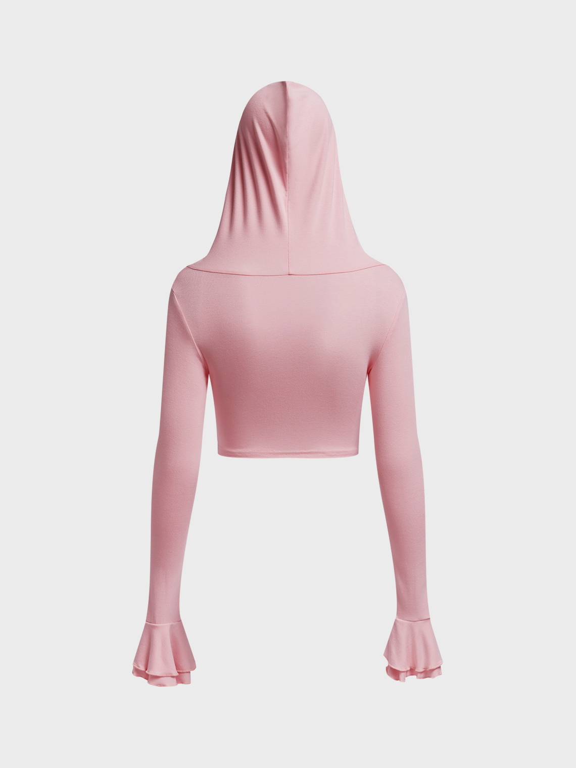 Ruffles Plain Long Sleeve Hoodie