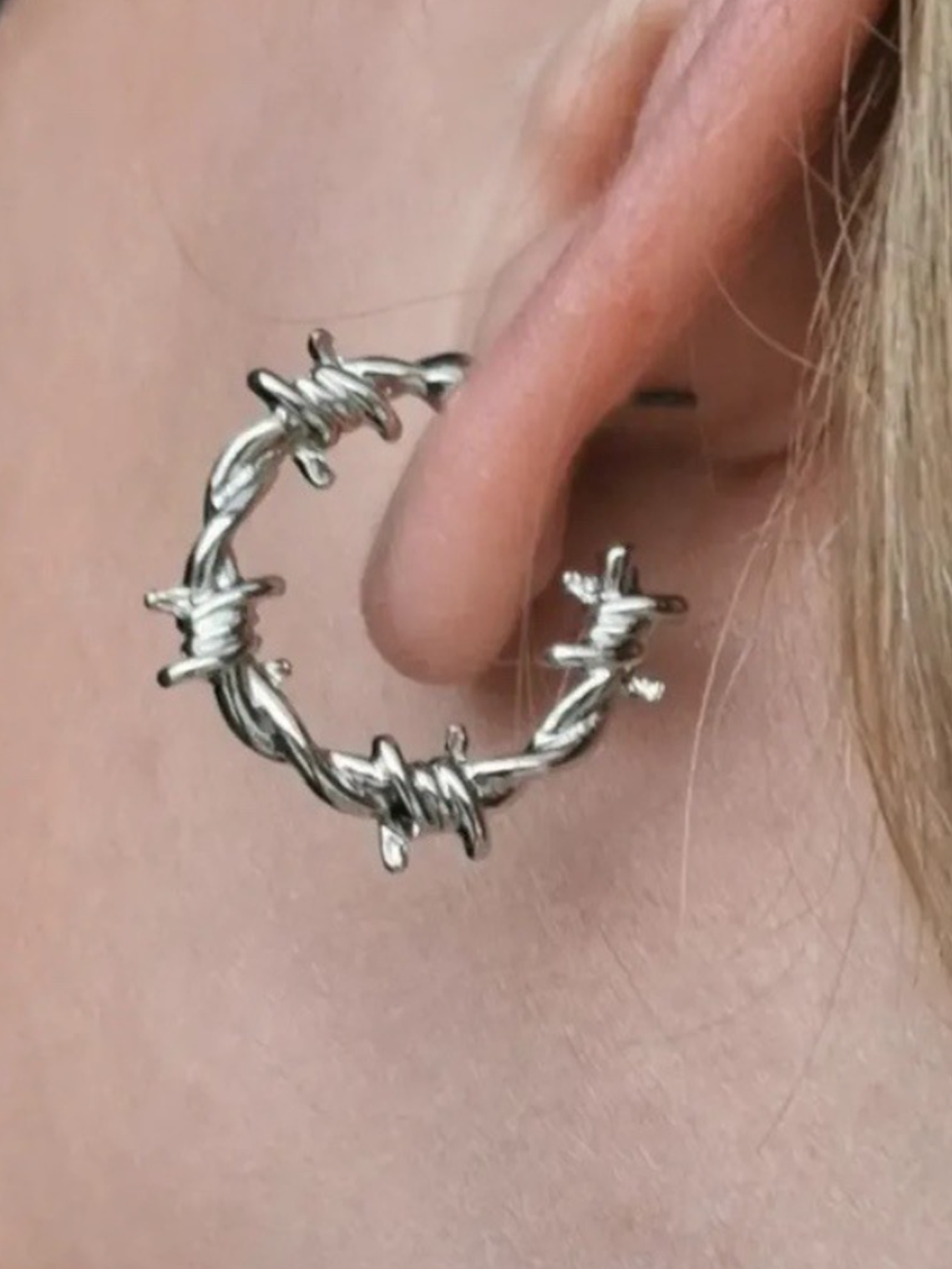 Street Silver Accessory Earrings