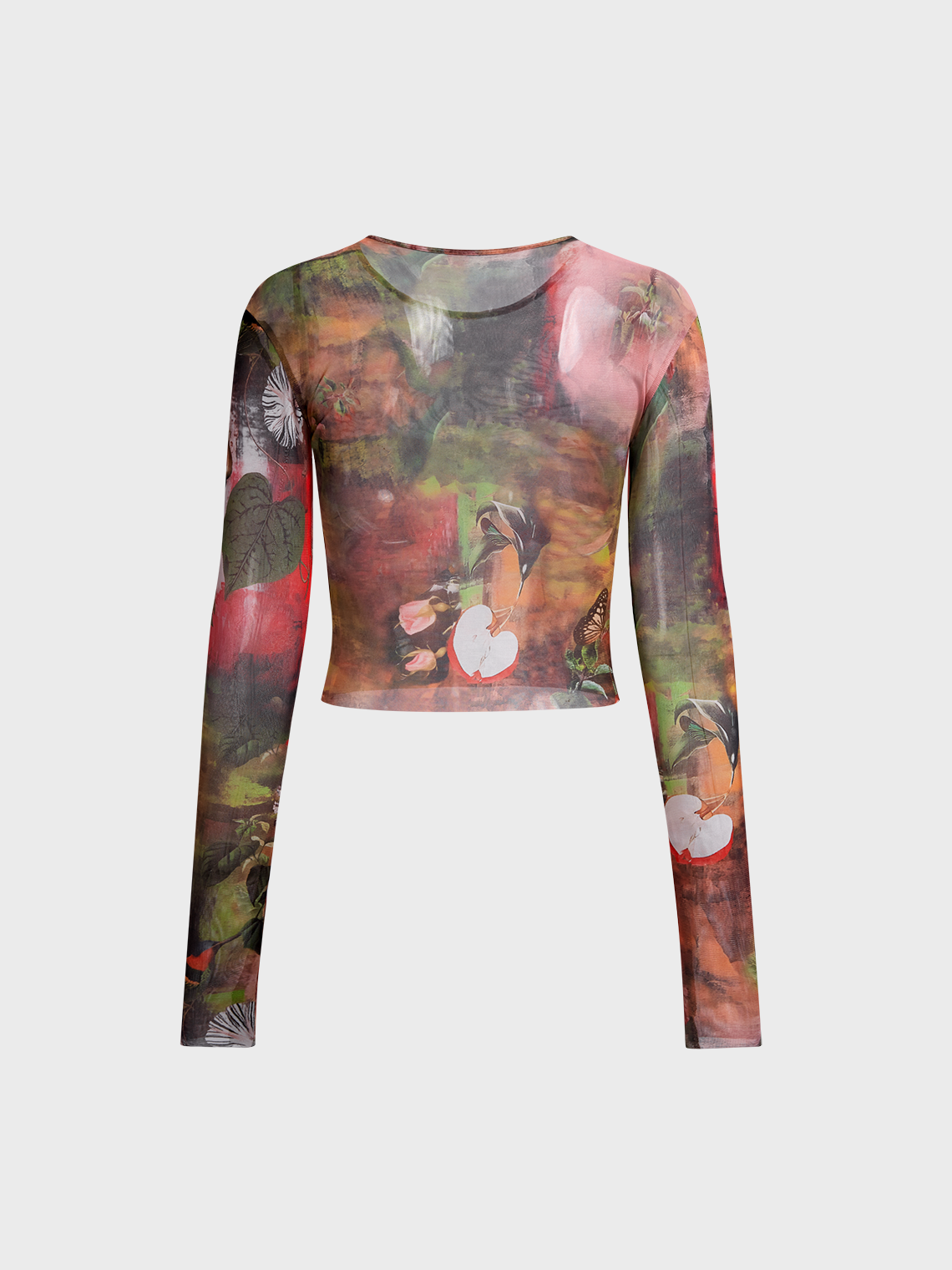 Crew Neck Tiger Long Sleeve Shirt