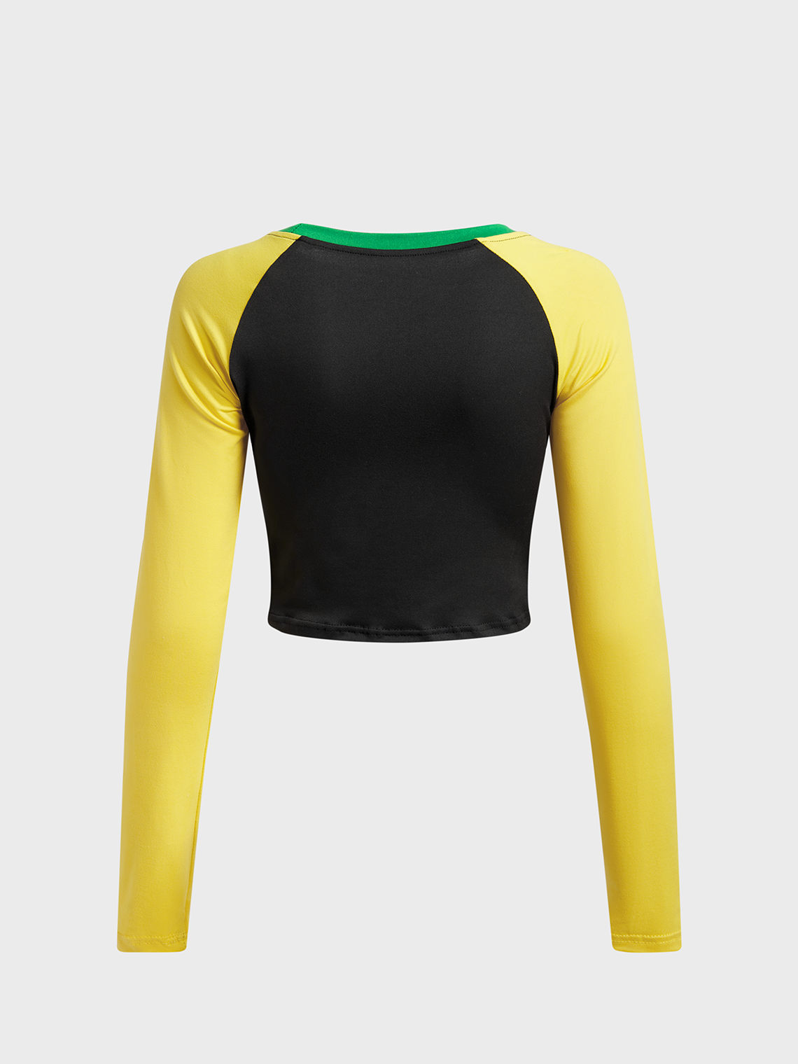 Jamaica Crew Neck Color Block Long Sleeve T-Shirt