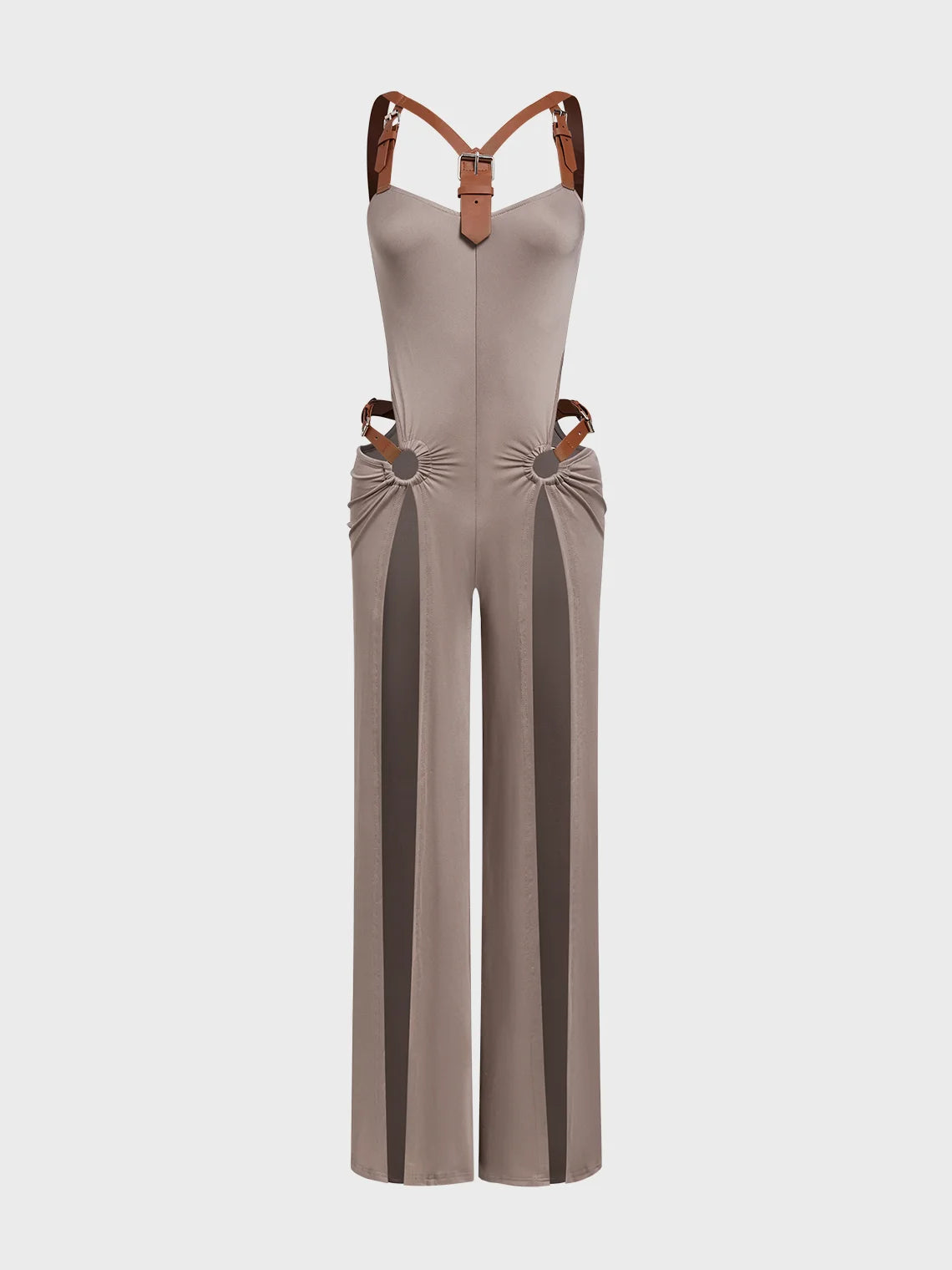 Edgy Coffee Jumpsuit