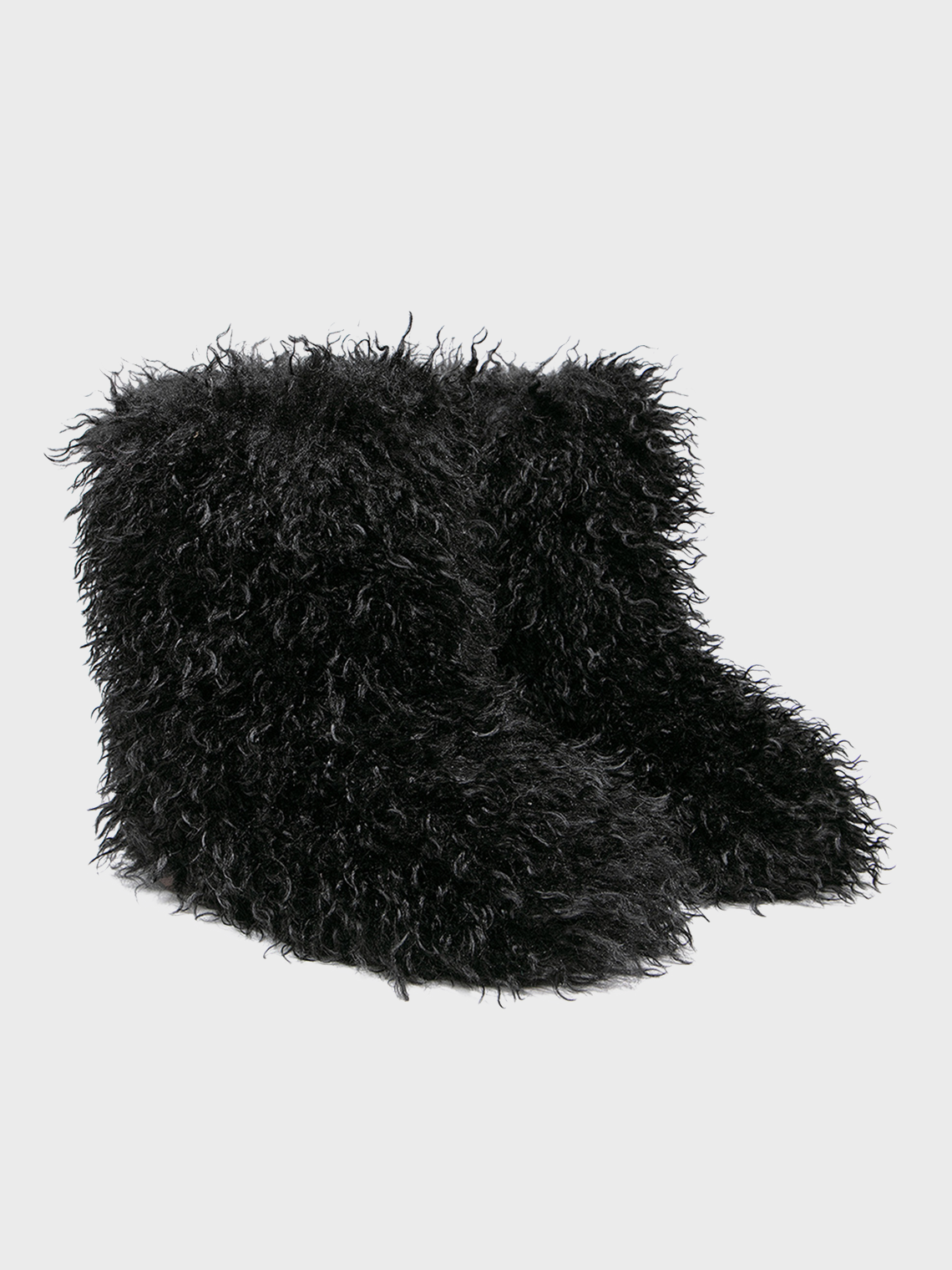 Fuzzy Faux Fur Ankle Plain Snow Boots