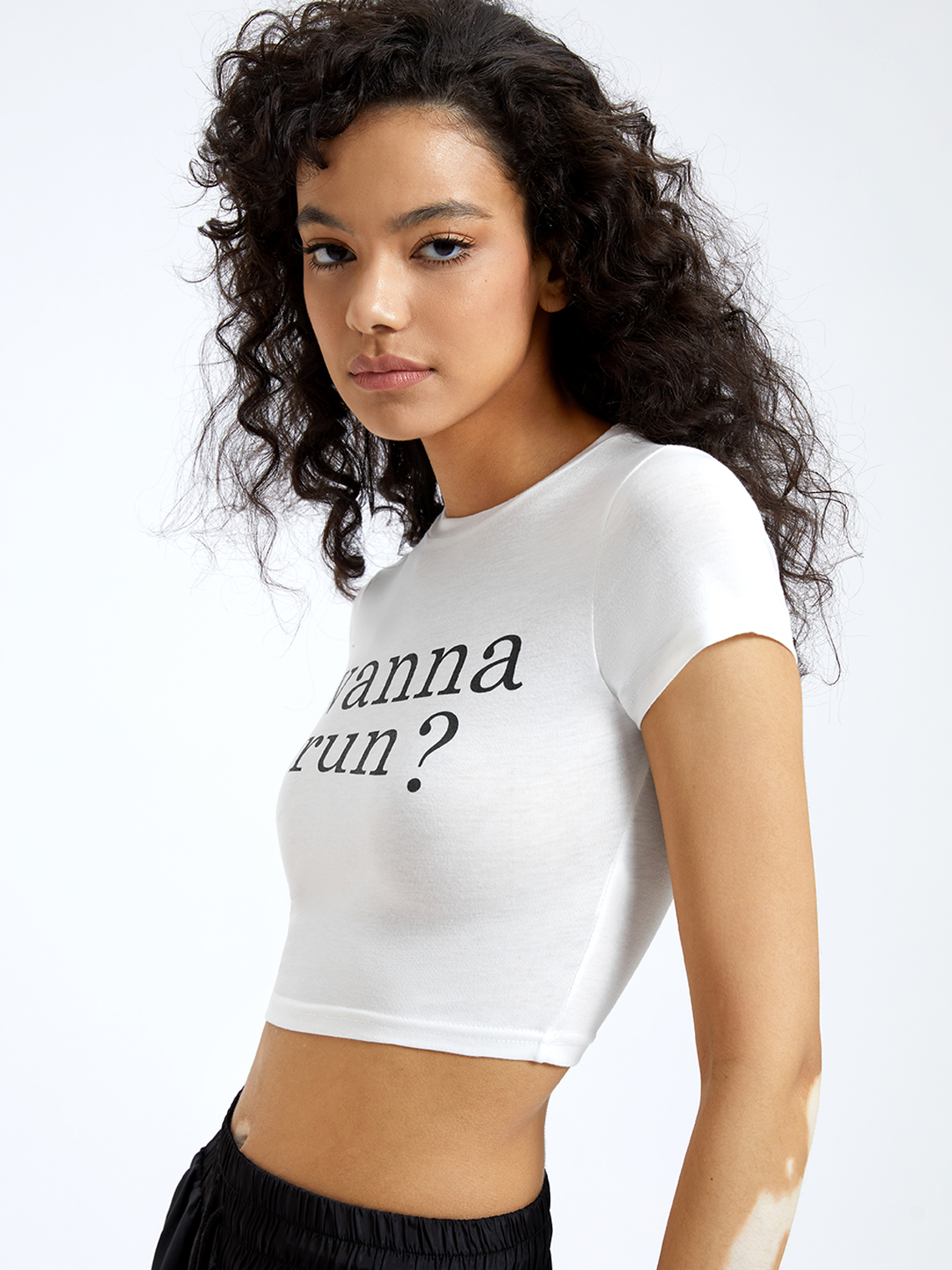 Y2k White Text letters Top T-Shirt