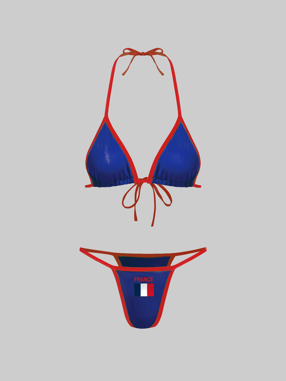 Jersey France Color Block Bikini