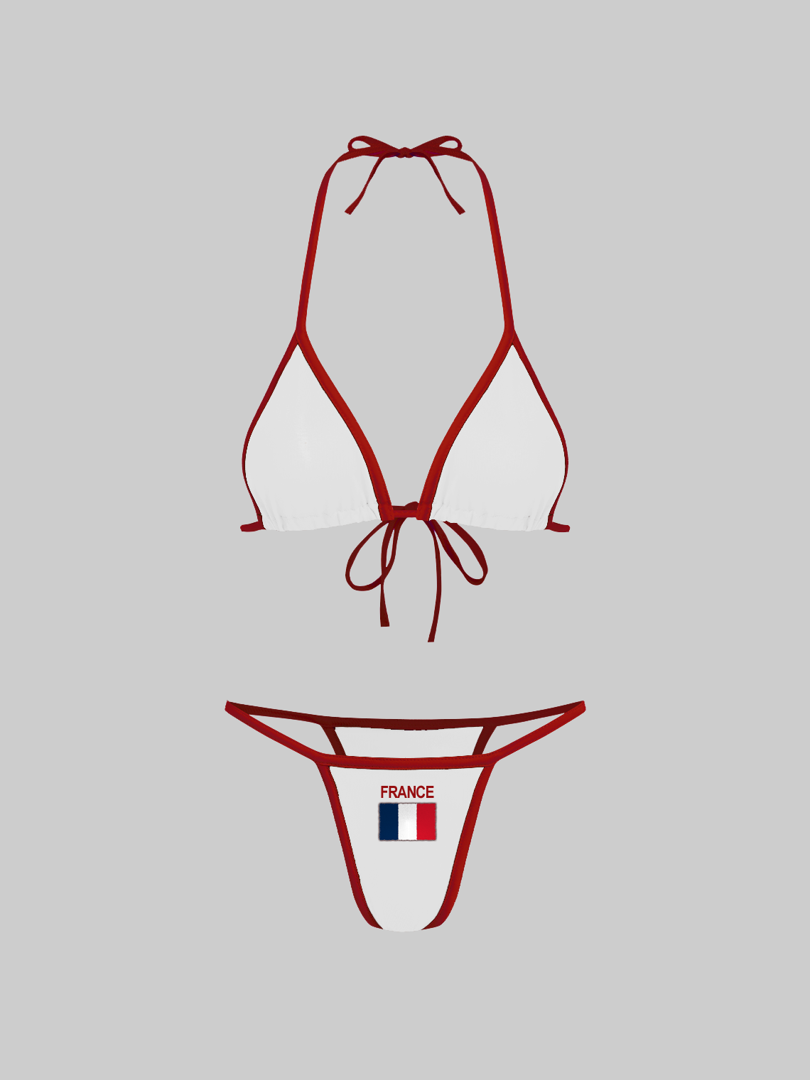 Jersey France Color Block Bikini