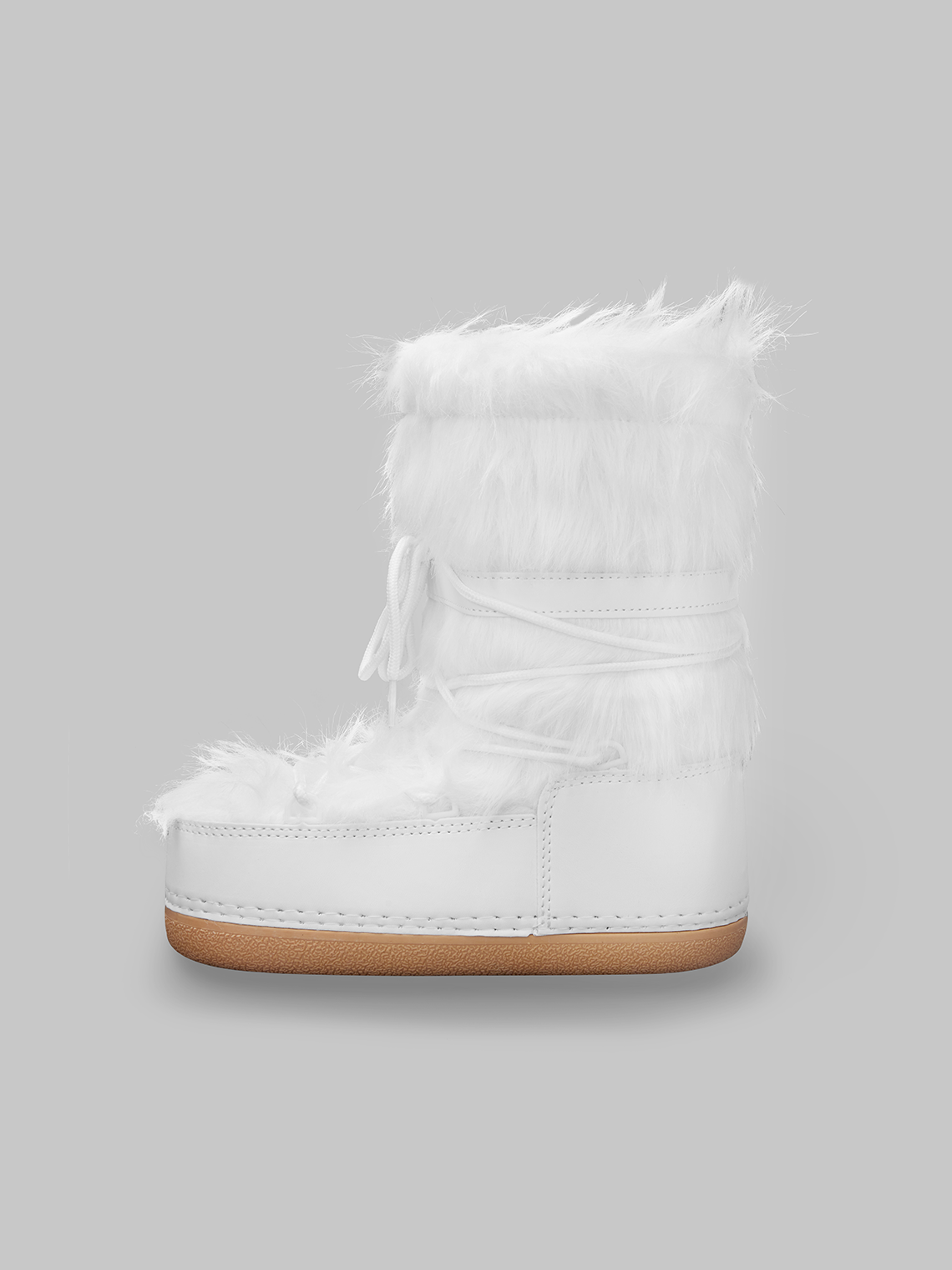 Fuzzy Nylon Snow Boots