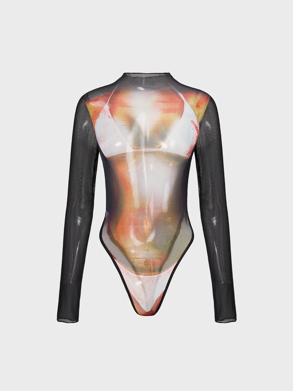 Edgy Multicolor Body print Bodysuit