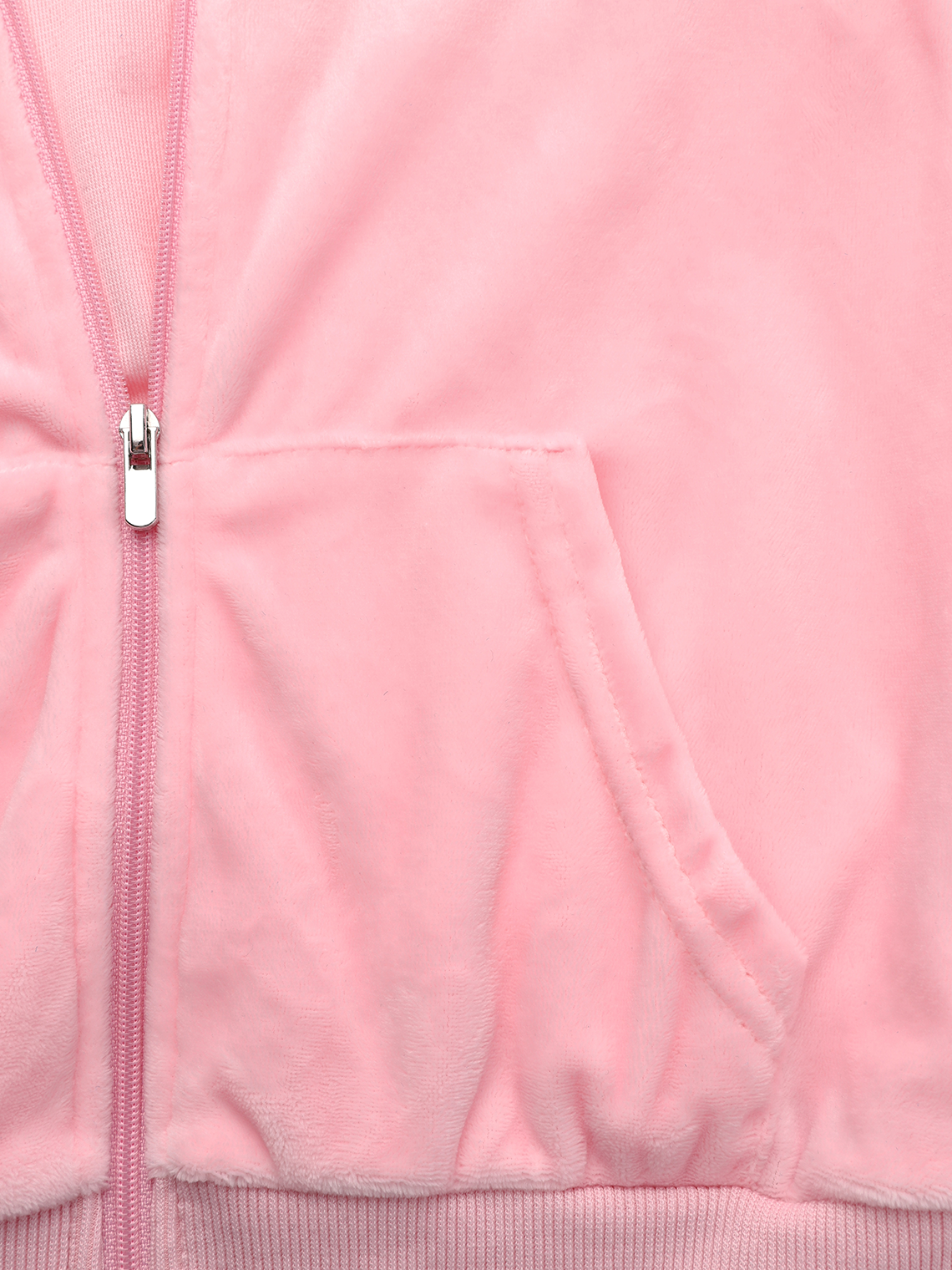 Plain Zipper Pocket Long Sleeve Hoodie