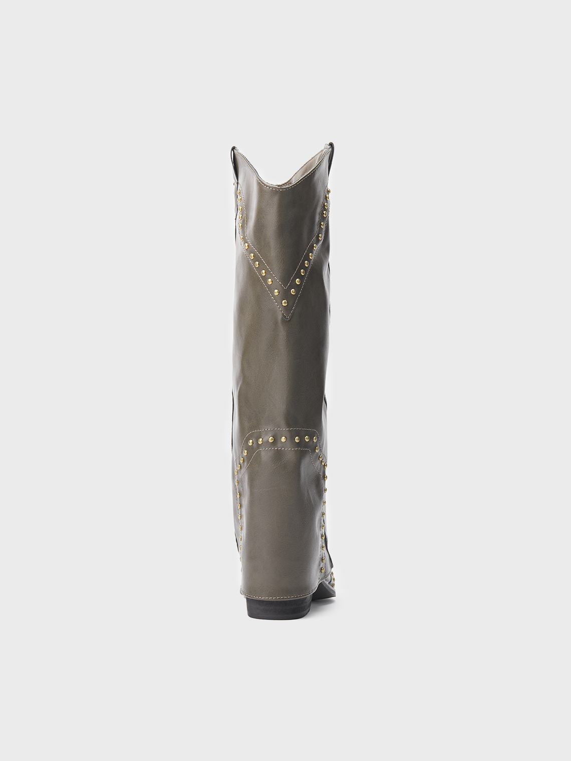 PU Rivet Decor Western Cowboy Boots