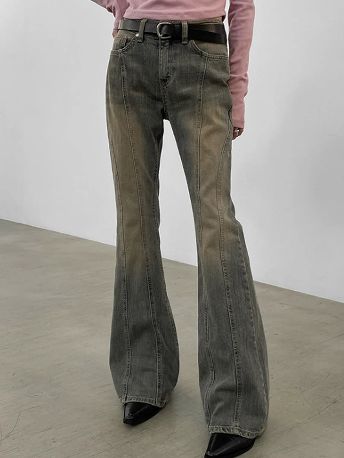 Denim Ombre Bell-Bottomtrousers Jeans